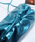 Сумка Bottega Veneta Pouch Blue Metallic Clutch